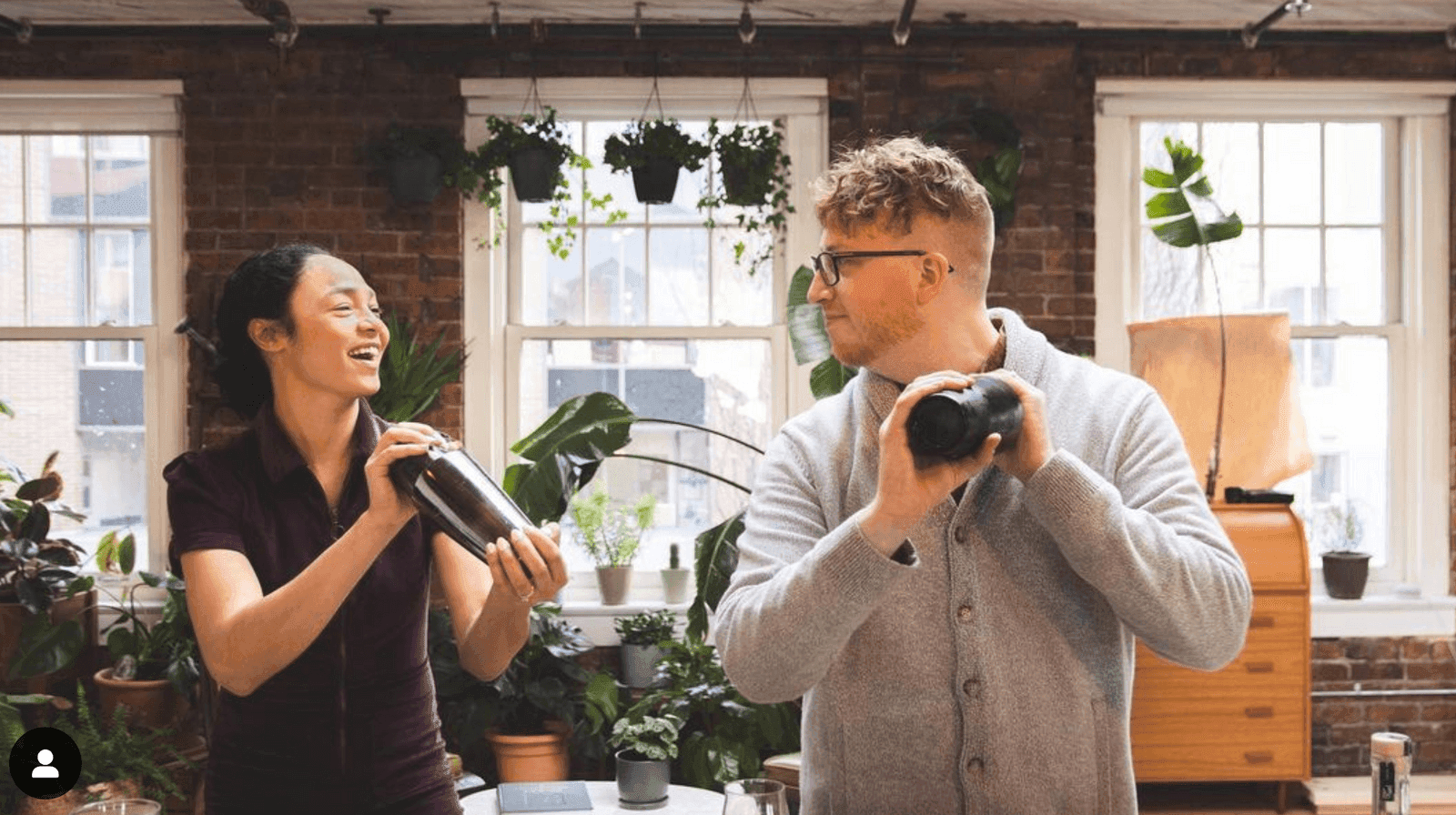 Canadian Cake founders making cocktails